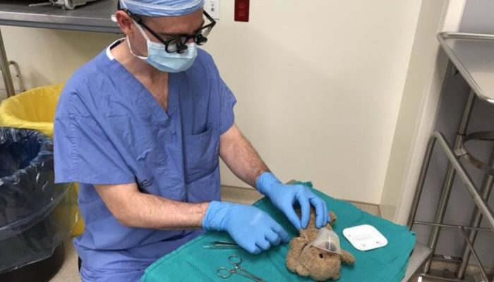 Cerrah, 8 yaşındaki hastasının oyuncak ayısını ameliyat etti